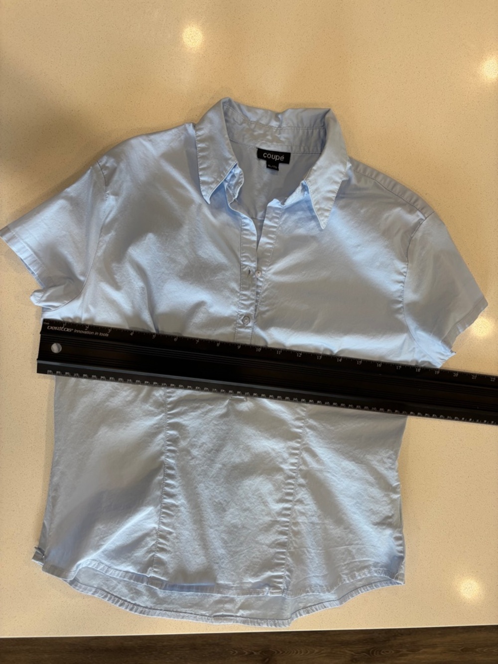 Coupe Cap Sleeve 97% Cotton Shirt